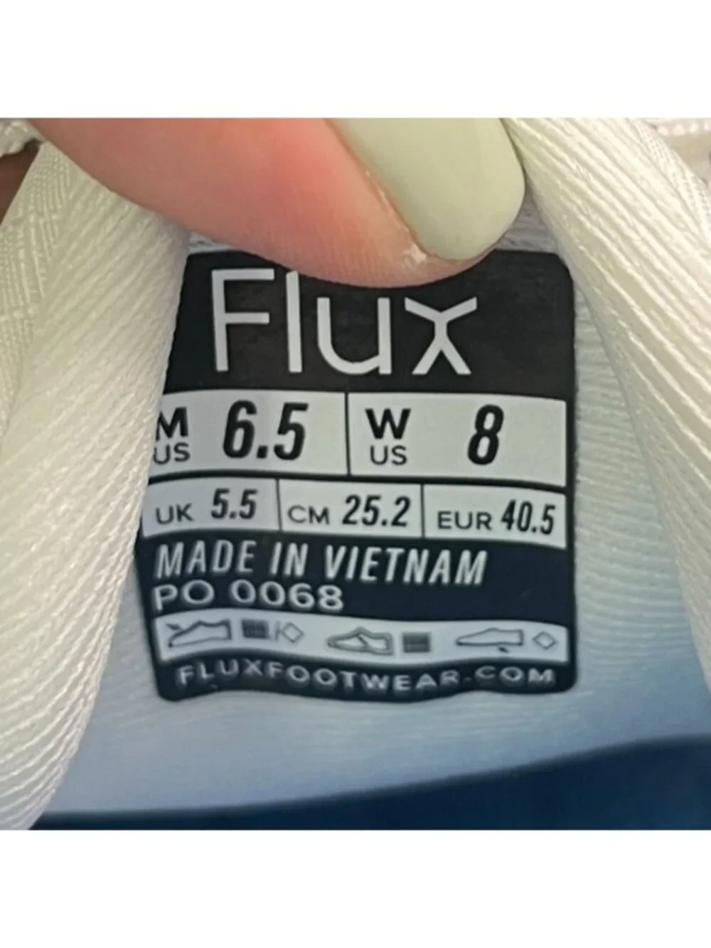 Flux Footwear Adapt Graphene RR White Womens Size 8 Athletic Shoes Sneakers